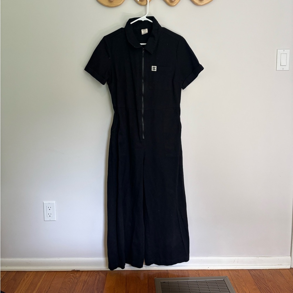 Black Short Sleeve Jumpsuit Lucy & Yak Size US 10 UK 14 Gently Worn